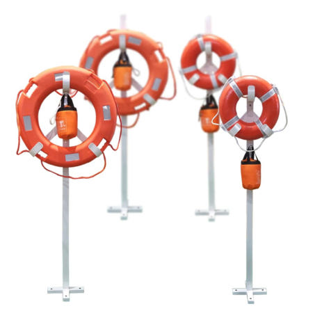 [조선안전 협력사]공원 호수 저수지 익사사고방지 구명튜브 걸이봉 레스큐 물놀이안전 계곡 인명 조난