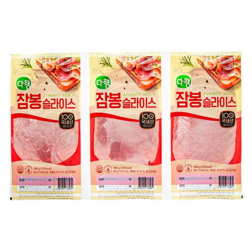 다향 국내산 잠봉 슬라이스 300x3팩 - 상품 이미지