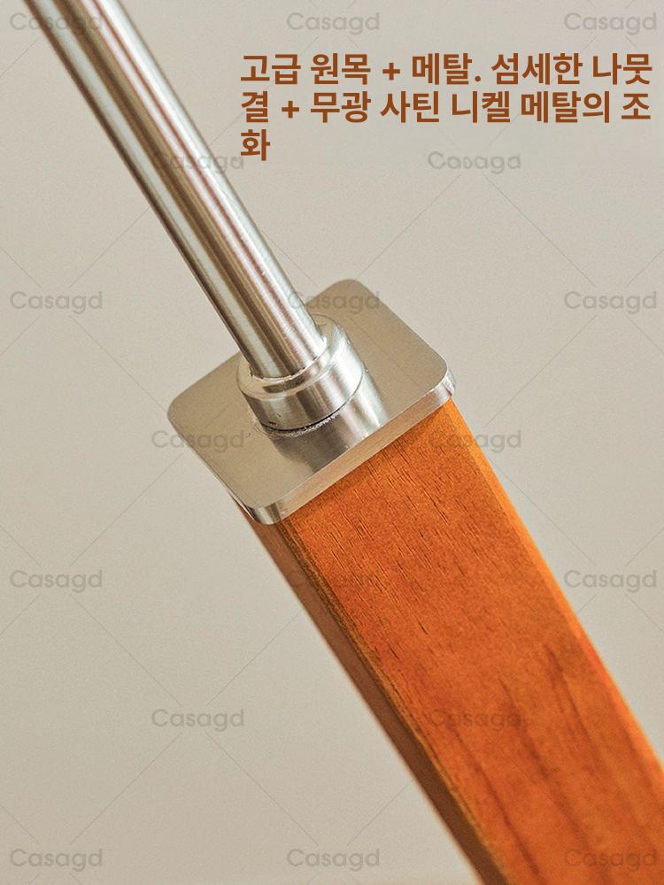 우드 장스탠드 북유럽 거실 램프 카페 침실 플로어 조명 월넛 - 상세 이미지 4