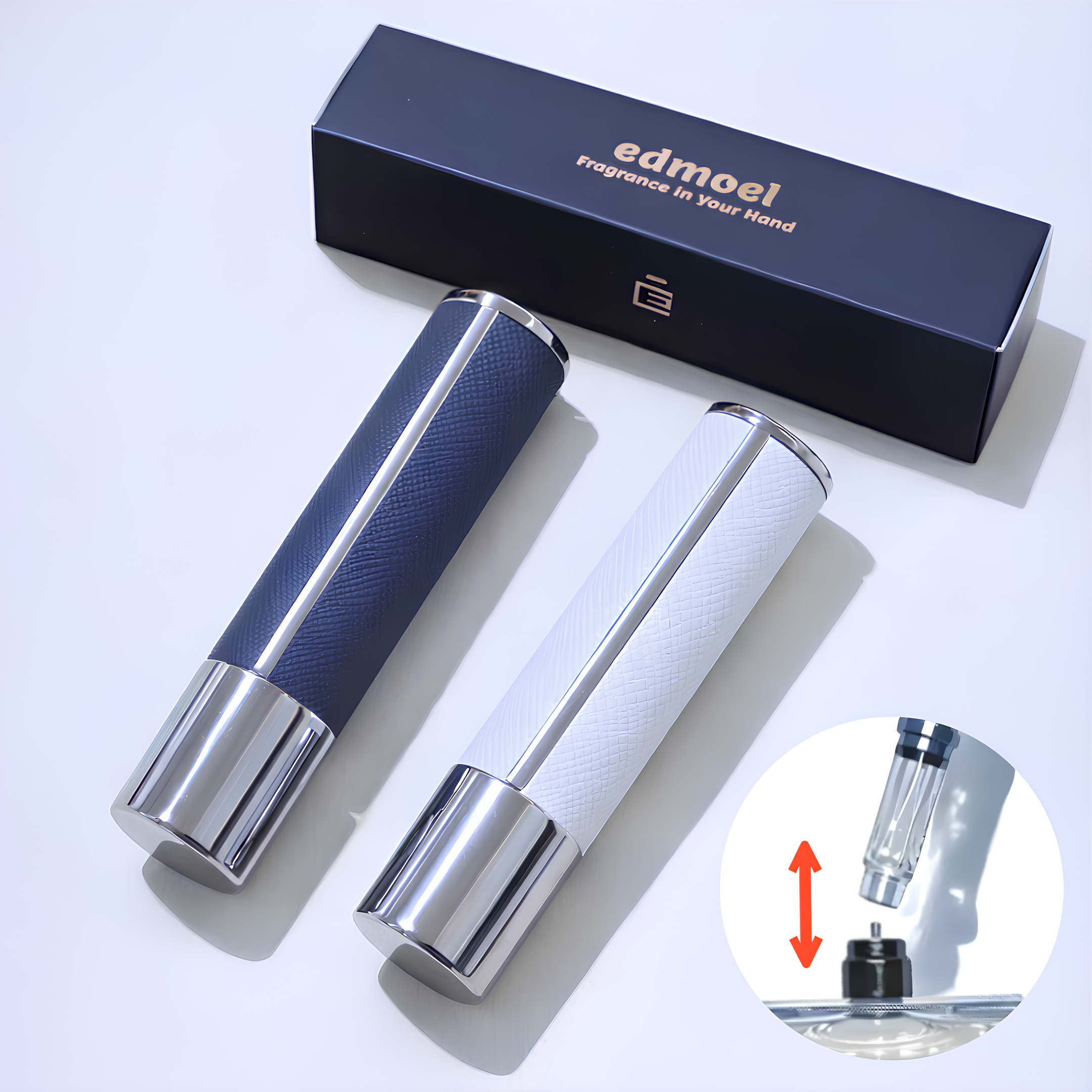 에드모엘 펌핑식 향수공병 향수 소분 용기 레더 에디션