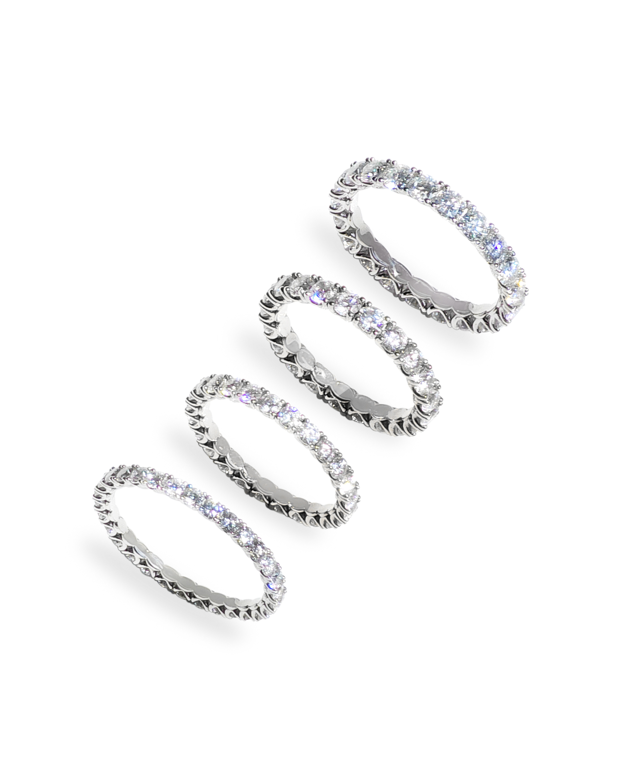 백금 랩다이아 가드링 반지 플래티넘 랩다이아몬드 2mm 2.2mm 2.5mm 2.7mm - 메인 이미지