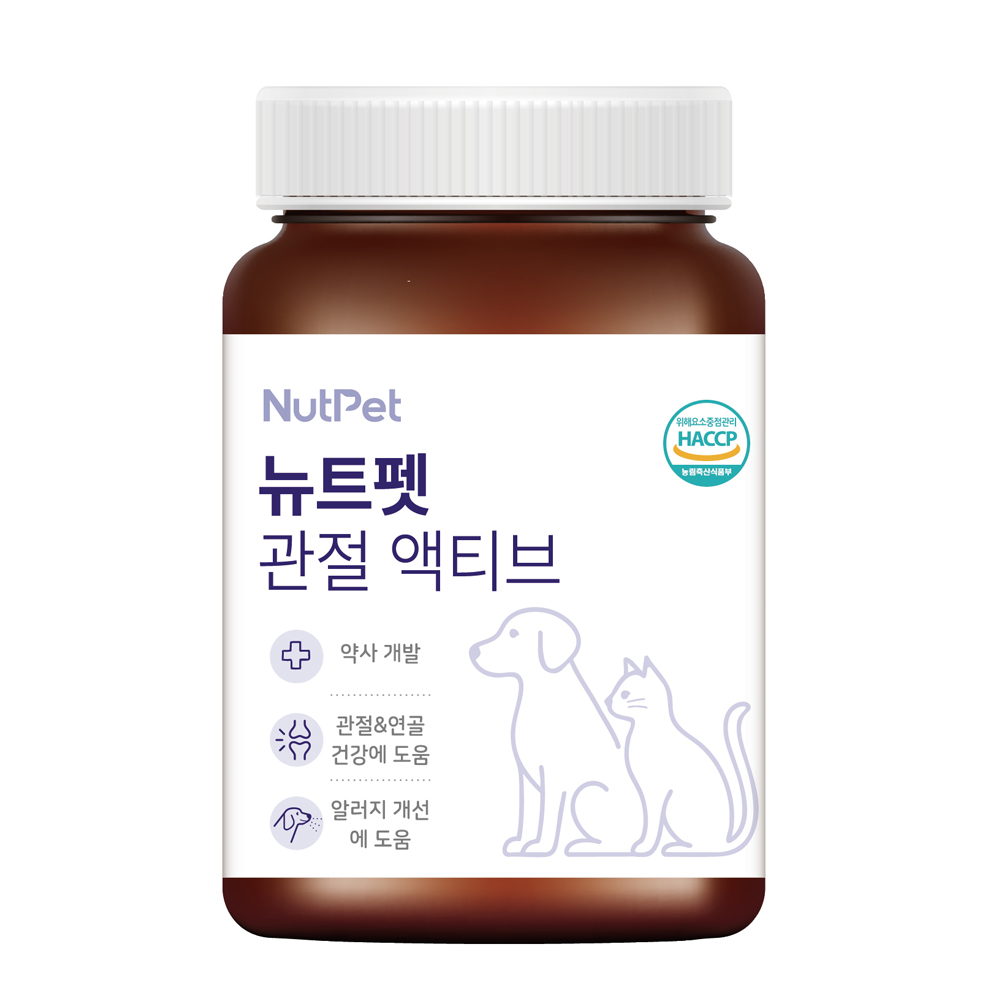 뉴트펫 관절 액티브 강아지 관절 영양제 슬개골 강화 탈구 연골 건강 관절+연골, 240g, 1개