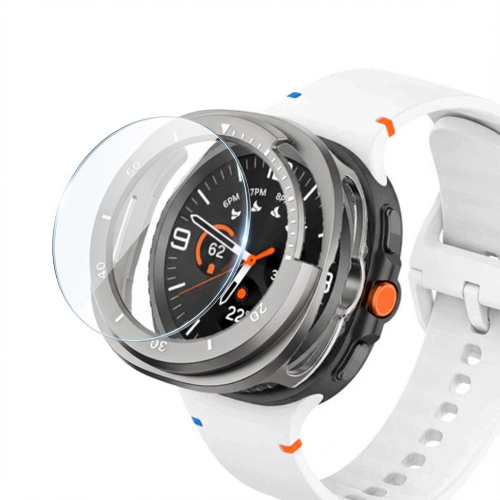 갤럭시워치8 클래식 케이스 강화유리 베젤링 액정 보호 커버 갤워치8 풀커버 46mm 호환