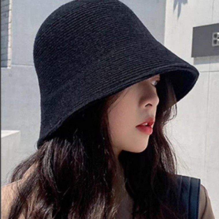 울버킷햇 여성 겨울모자 벙거지 니트 중년 할머니 털 - 상품 이미지