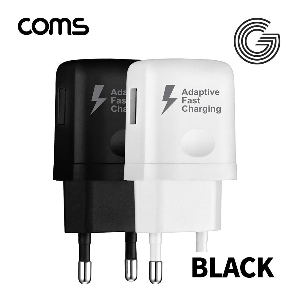 Coms G POWER 12V 5pin 초고속 가정용 1구 블랙 - 상품 이미지