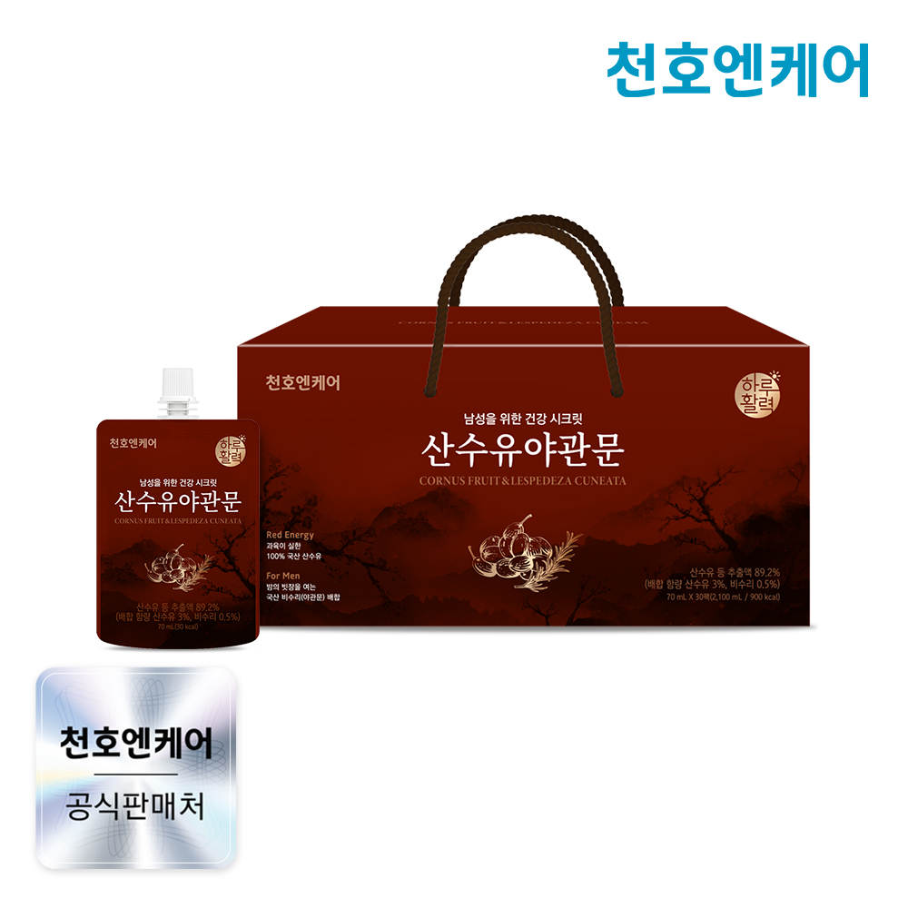 천호엔케어 100% 국산 산수유진액 산수유 야관문 70ml 30포, 1개 제품 이미지