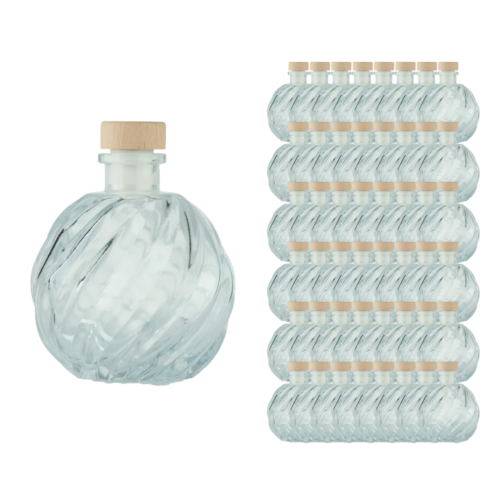 개츠비 둥근 플라스크 바이알 유리병 200ml 48개 1box - 상품 이미지