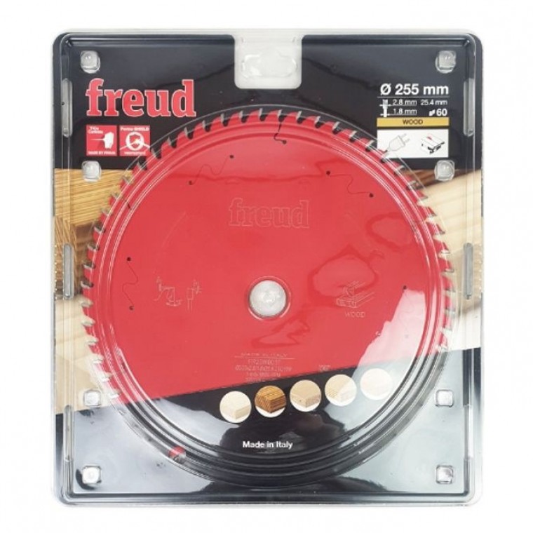 FREUD 목공용 톱날 원형톱날 목공 팁쏘 255mm 60날 - 상품 이미지