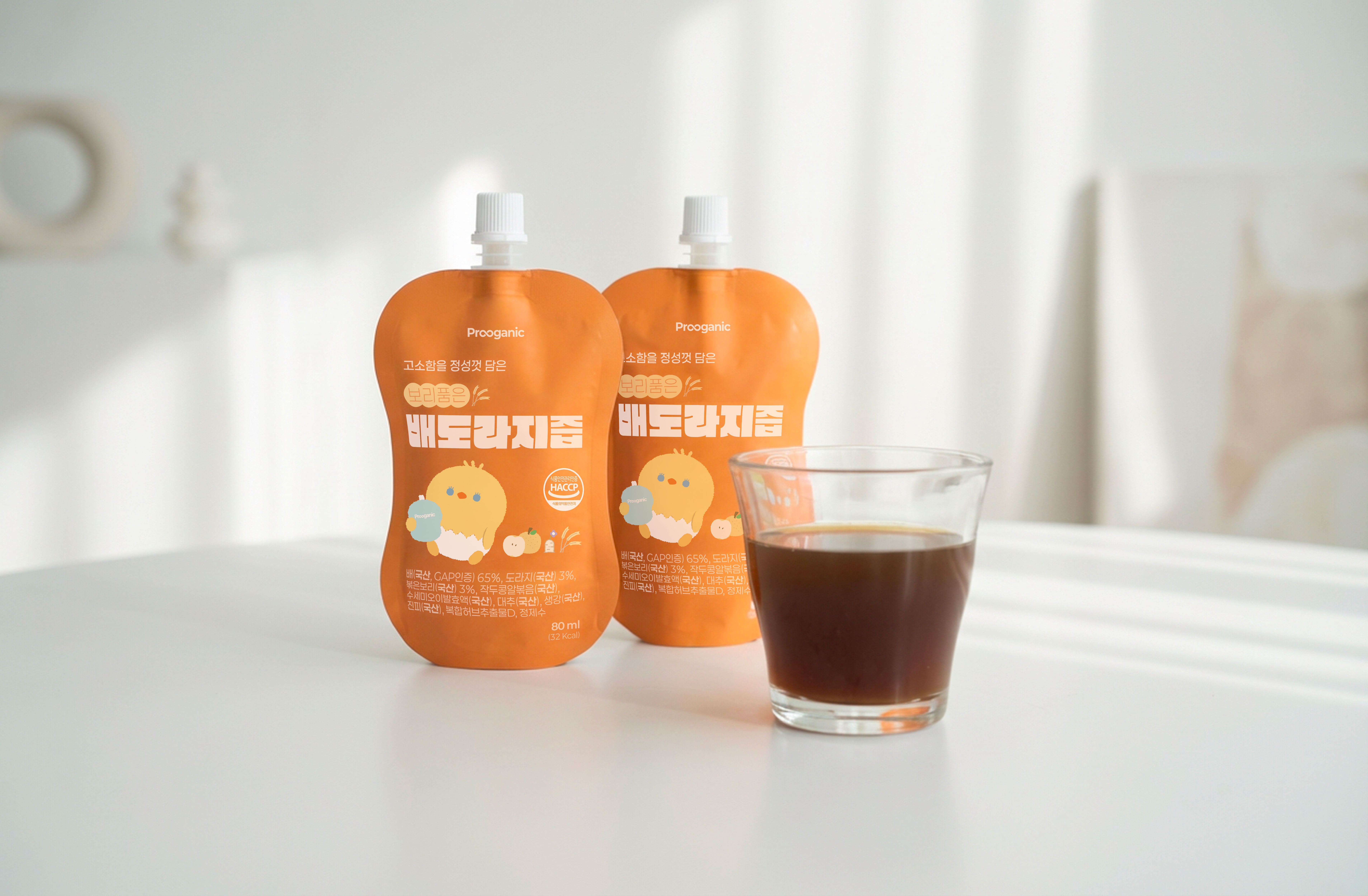 프루가닉 아기배도라지즙 유기농 보리차 품은 돌아기배즙 80ml 20개 - 상품 이미지