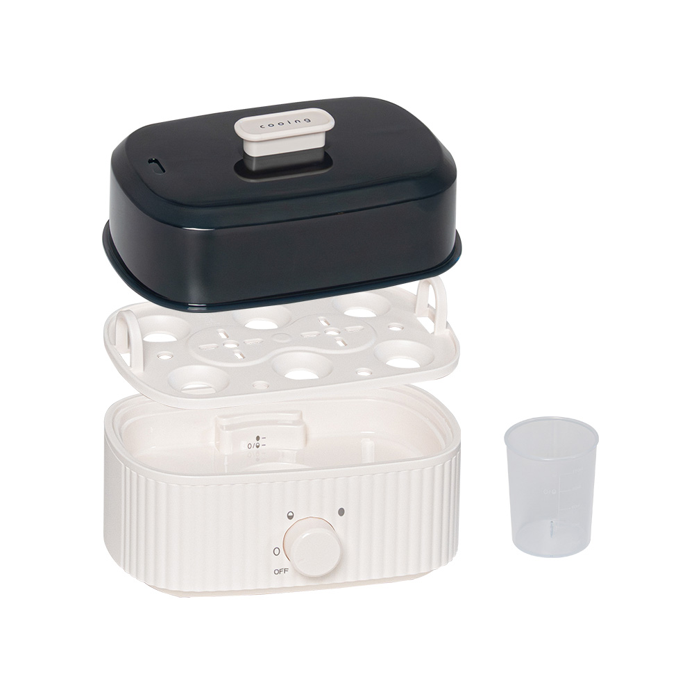 쿠잉 계란찜기 EB-06CR 에그쿠커 멀티쿠커 계란삶는기계 전기찜기