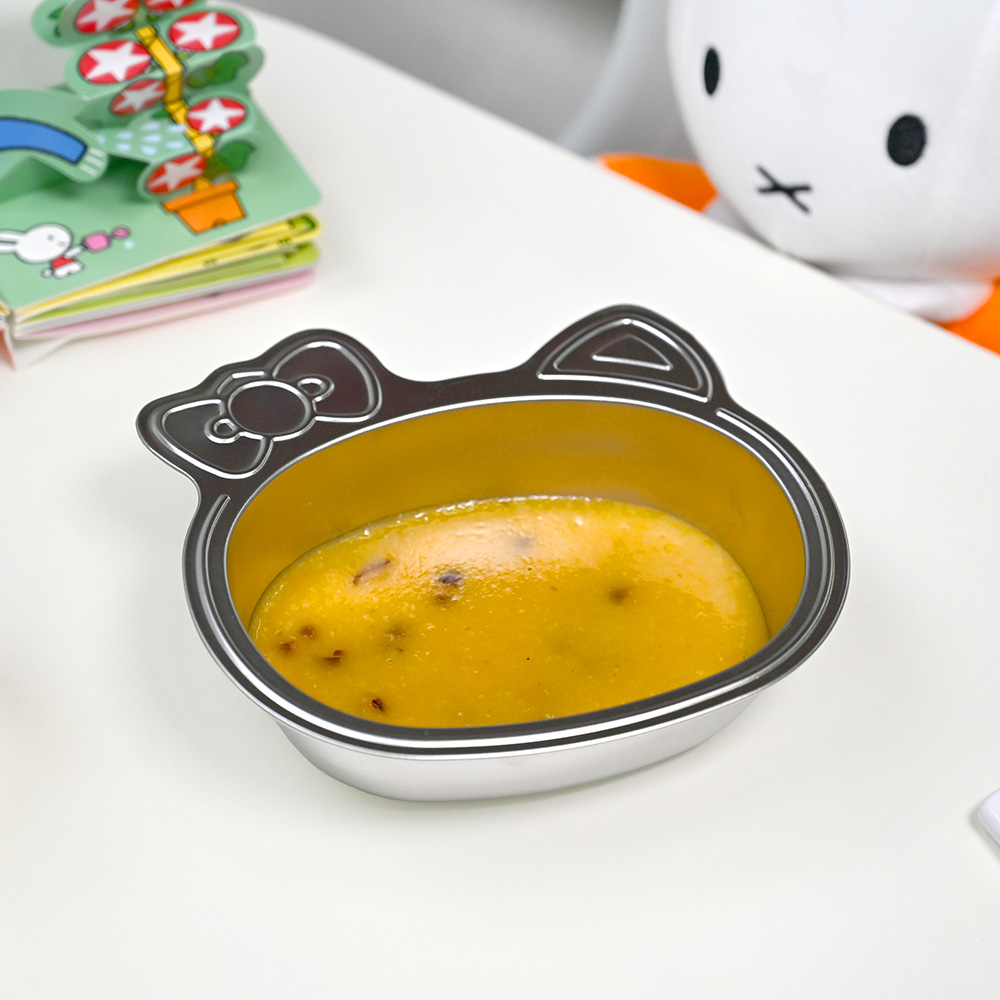 키친유 유아동 고양이 스텐 간식볼 이유식 어린이집 디저트 시리얼 죽그릇 스낵볼 요거트 대접 이미지 6
