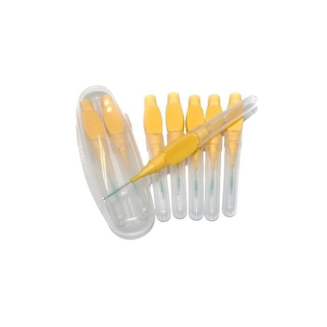 휴대용 치간칫솔 8P (약0.7mm) 극세모 치석제거 - 상품 이미지