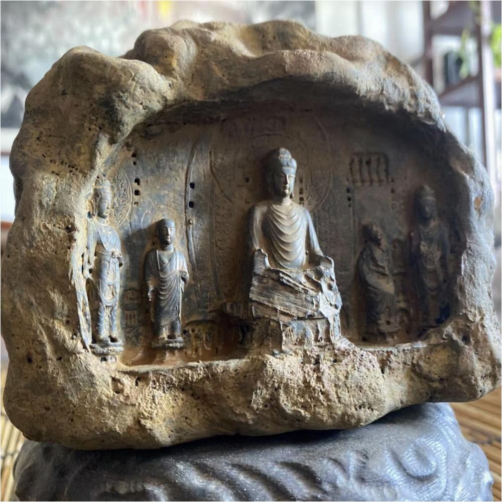 룽먼 작은 석굴속 노사나대불 대불상 골동품 장식품 - 상품 이미지
