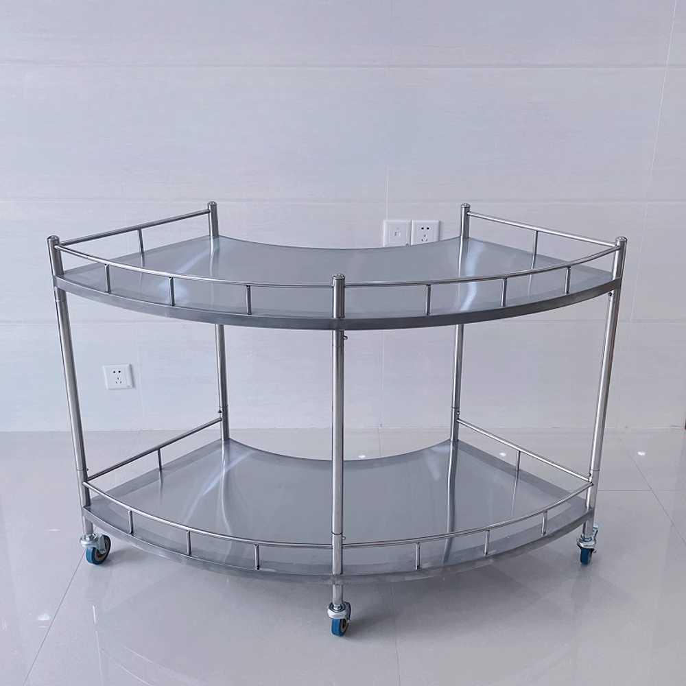 병동 보조카트 곡선 구조 의료 장비 운반 이동 작업대 42x86x100cm - 상세 이미지 2