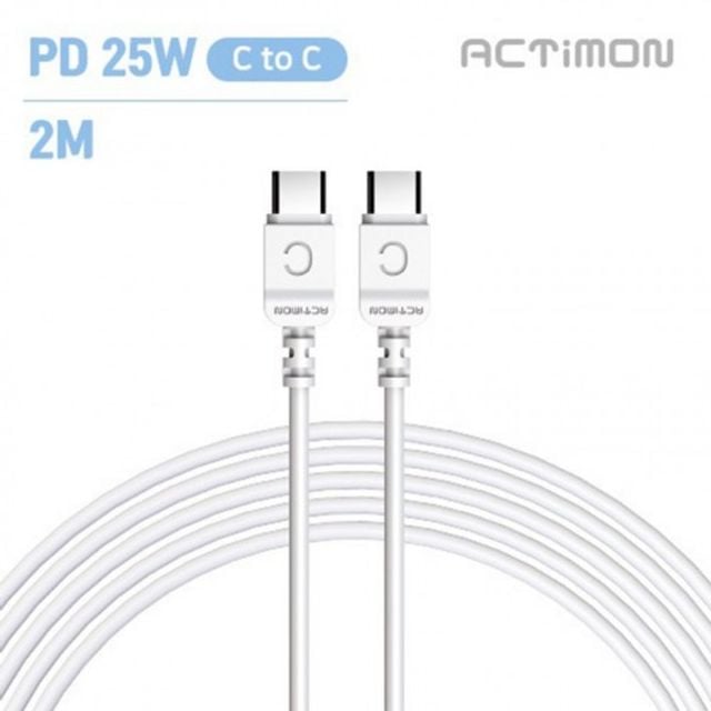 25W 초고속 후니케이스 C to 롱 PD 2M 케이블 엑티몬 - 메인 이미지