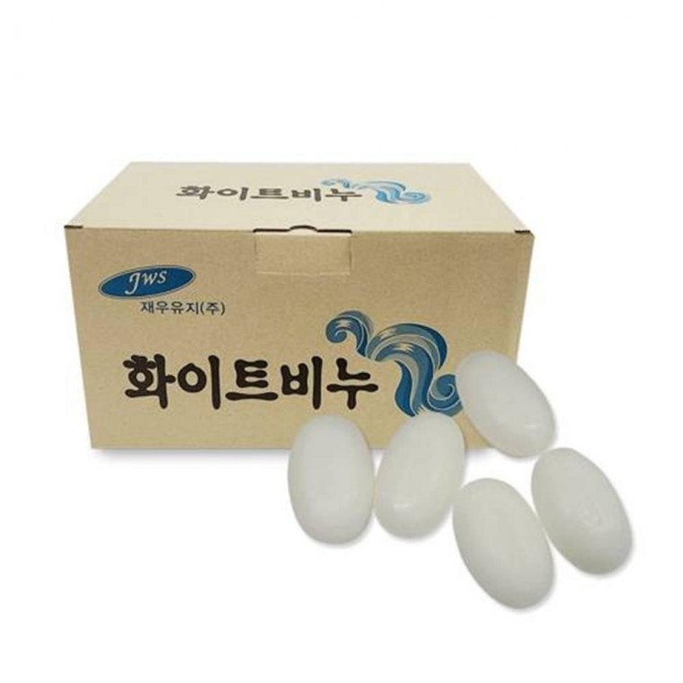 업소용 실속형 화이트 알비누 80개입 미용비누 손비누 - 메인 이미지