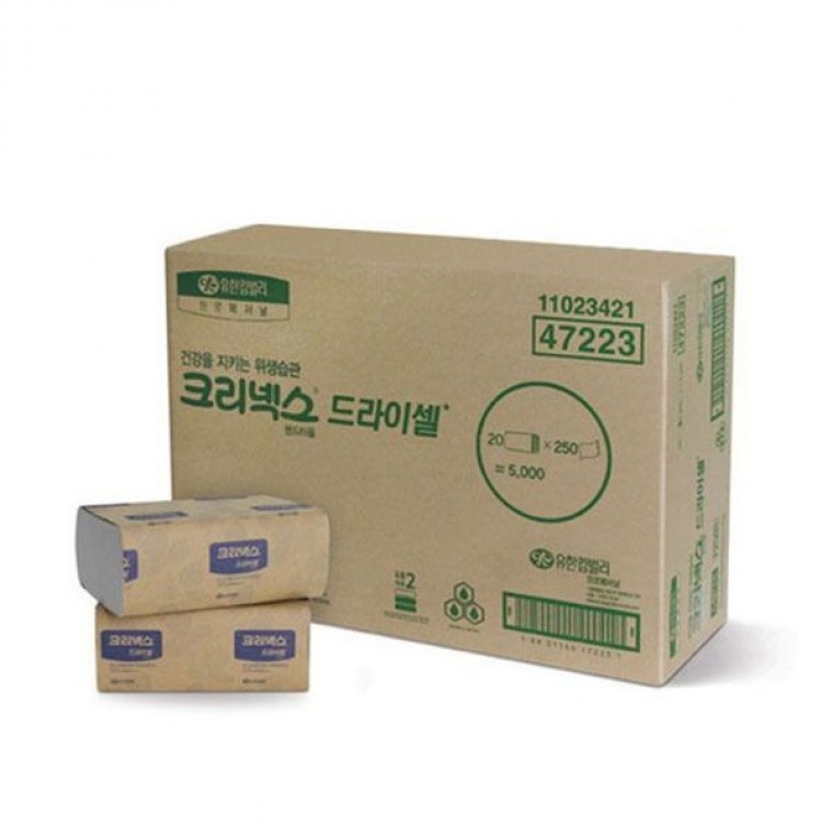 드라이셀 핸드 타올 페이퍼 휴지 F250S 250매x20밴드 - 상품 이미지