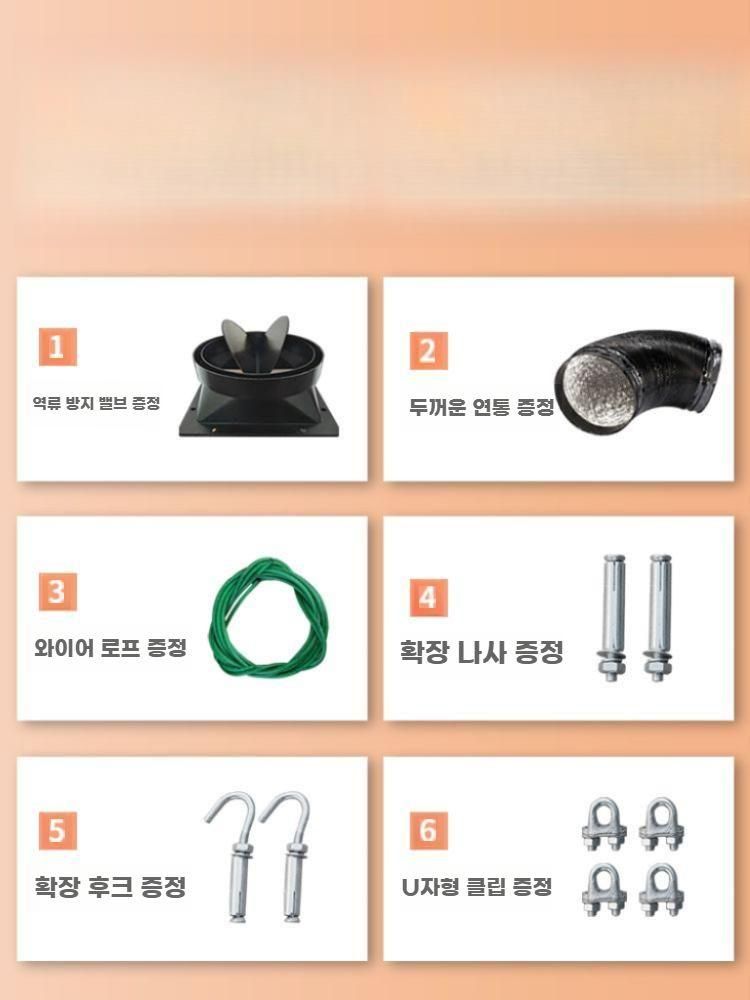업소용 주방후드 스테인리스 배기 덕트 식당 레인지 흡입기 80x60x45 단일 팬 1180W - 상세 이미지 2