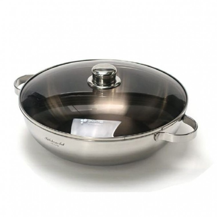 키친아트 전골냄비 인덕션 찌게 냄비 스텐 통5중 28cm - 메인 이미지