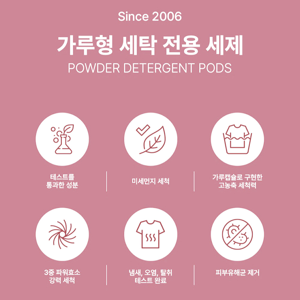 그랩그린 캡슐세제 올인원 친환경 아토피 세탁세제 50개입, 가드니아, 1개