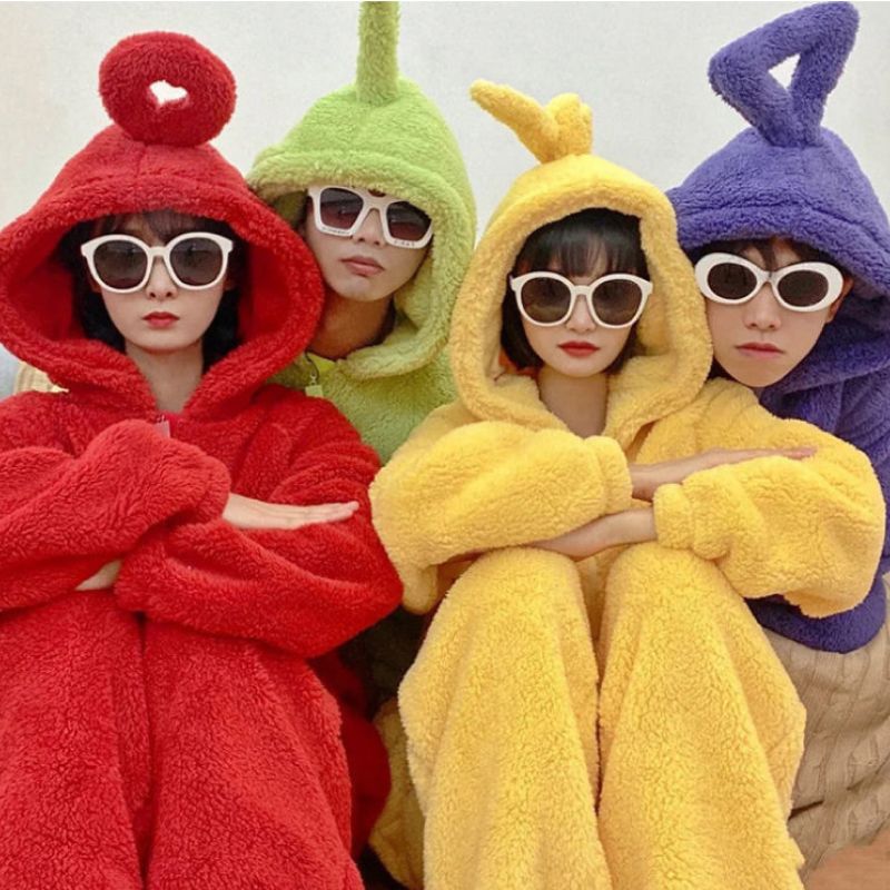 텔레토비 잠옷 킹받는 선물 쓸모없는 쓸데없는 재미있는 웃긴 우정 커플 연말 모임 이벤트 - 상세 이미지 2