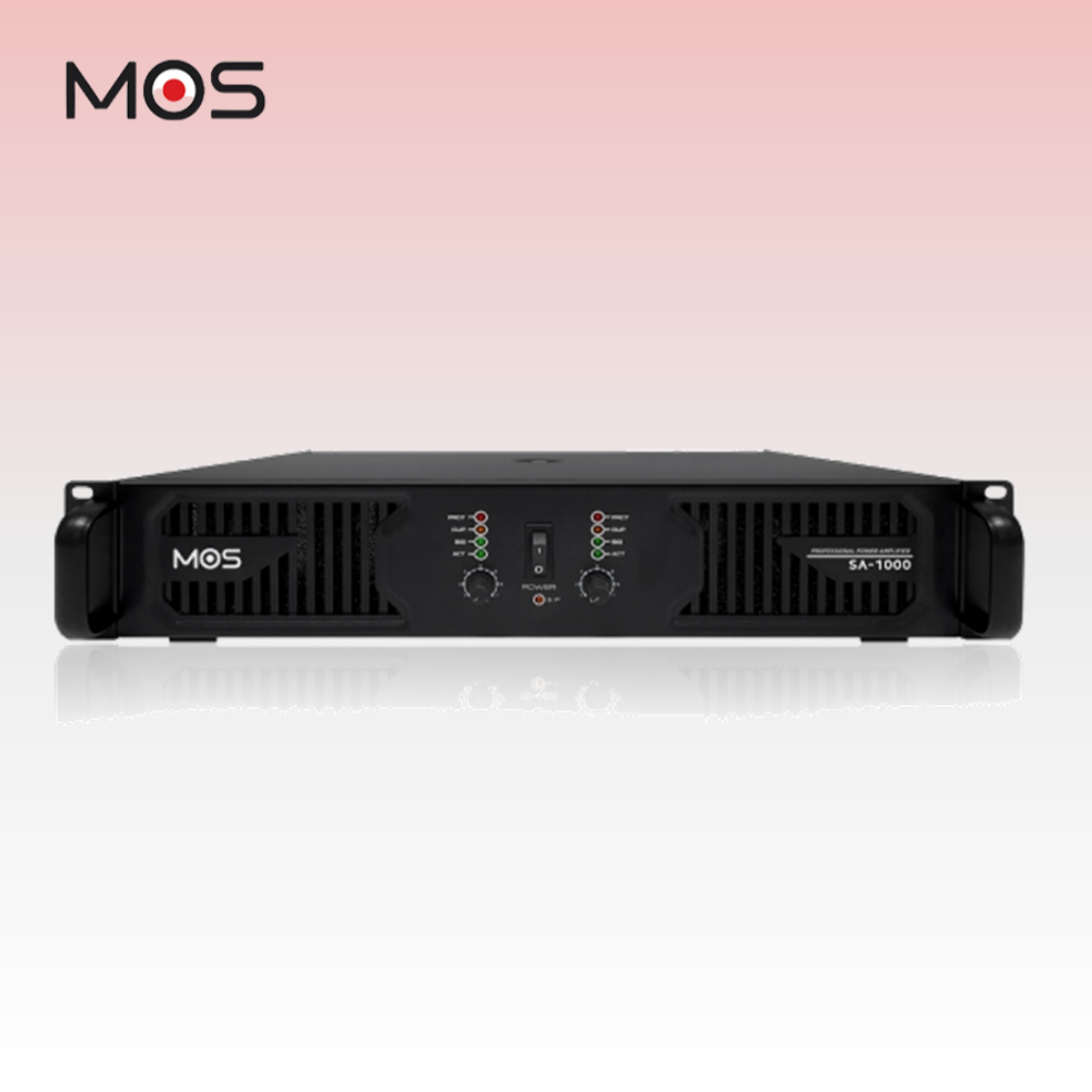 모스 MOS SA-1000 350W x 2채널 8옴 고음질 아날로그 파워앰프 강당용 공연용 - 상품 이미지