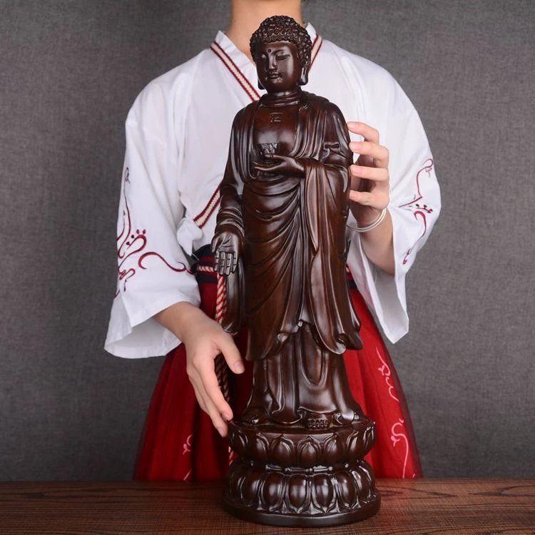 18cm 석가모니 화리목 목조 조각 장식품 부처 여래불상 - 상세 이미지 3