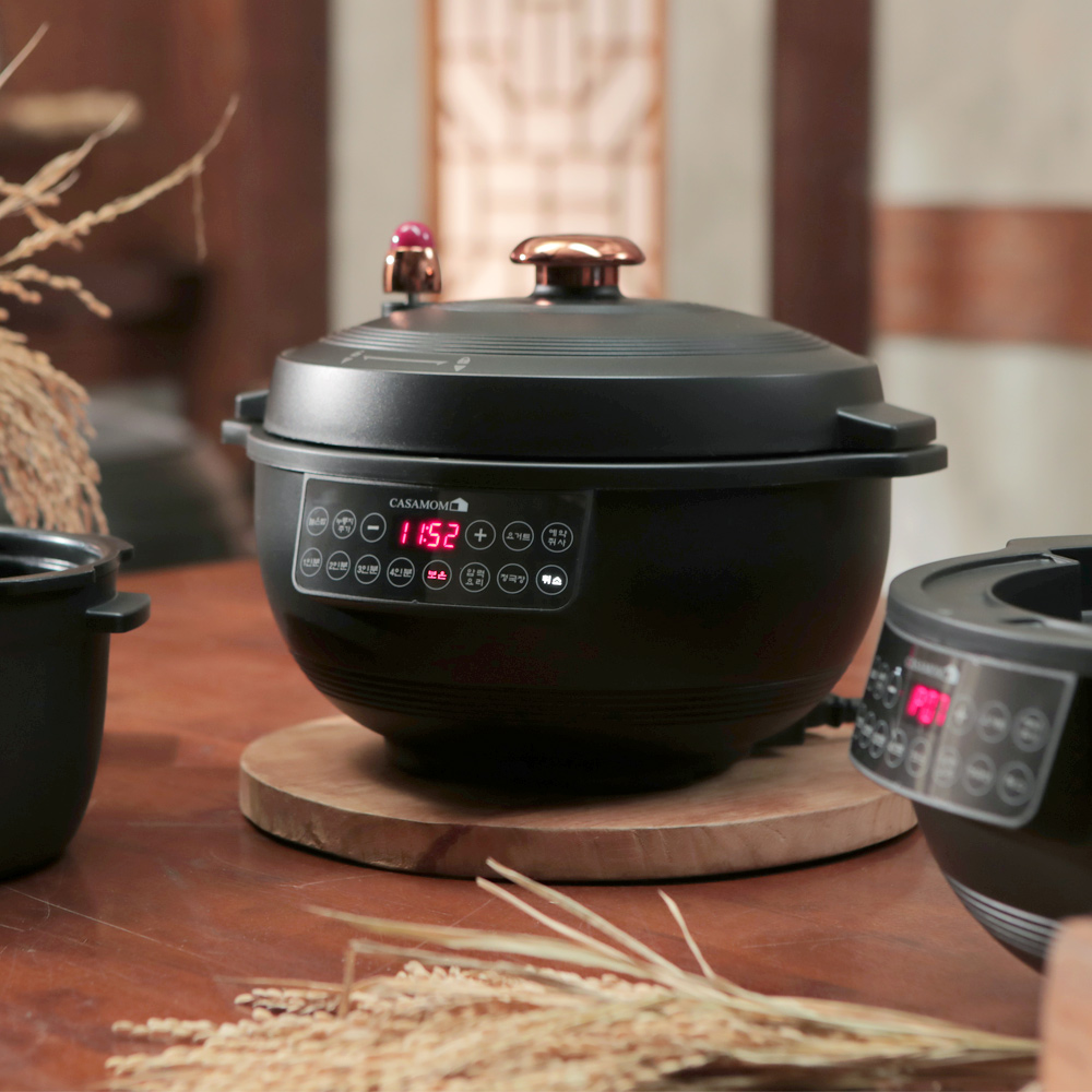 까사맘 4분 전기 압력밥솥 시즌2 누룽지 가마솥 돌솥밥 1~6인용 집들이선물 제품 이미지