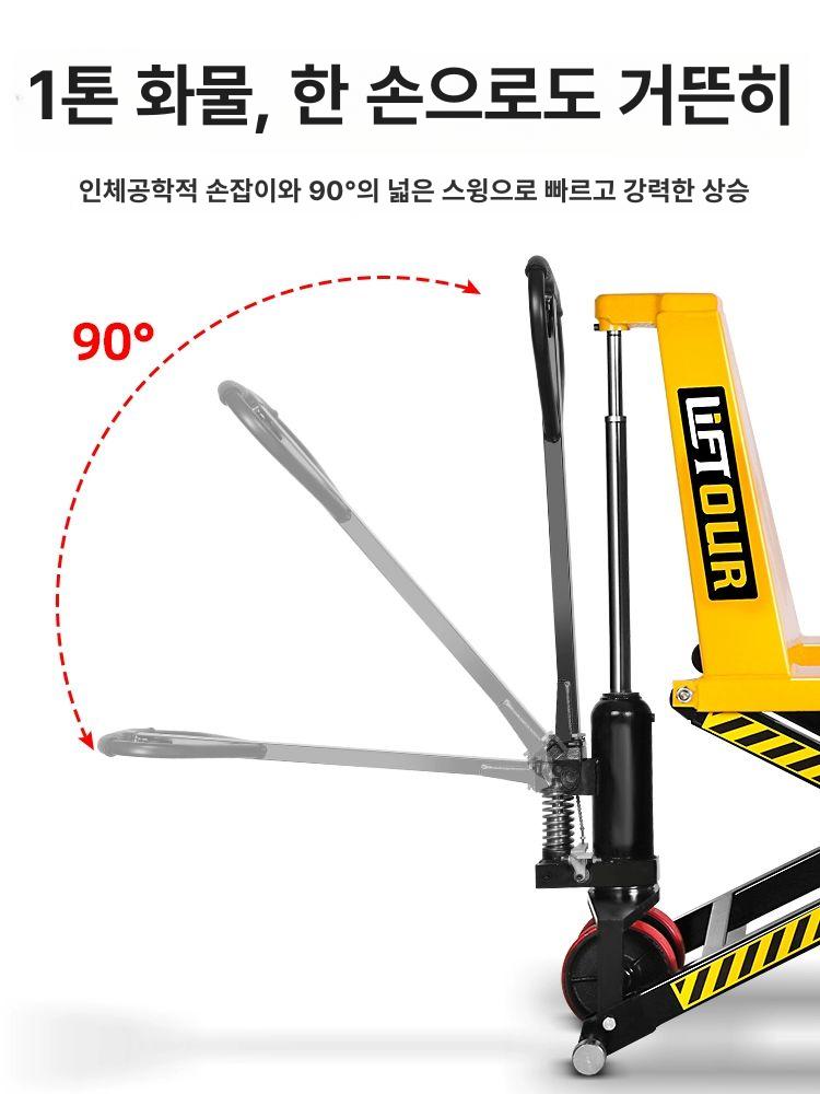 전동 유압 가위 리프트 1.5톤 지게차 공장 물류 상하차 작업대 - 상세 이미지 3
