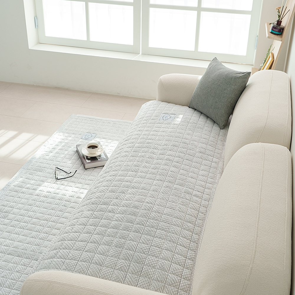 나라데코 5mm 착번 극세사 퀼팅 겨울 돌 쇼파패드 3인용 65x180