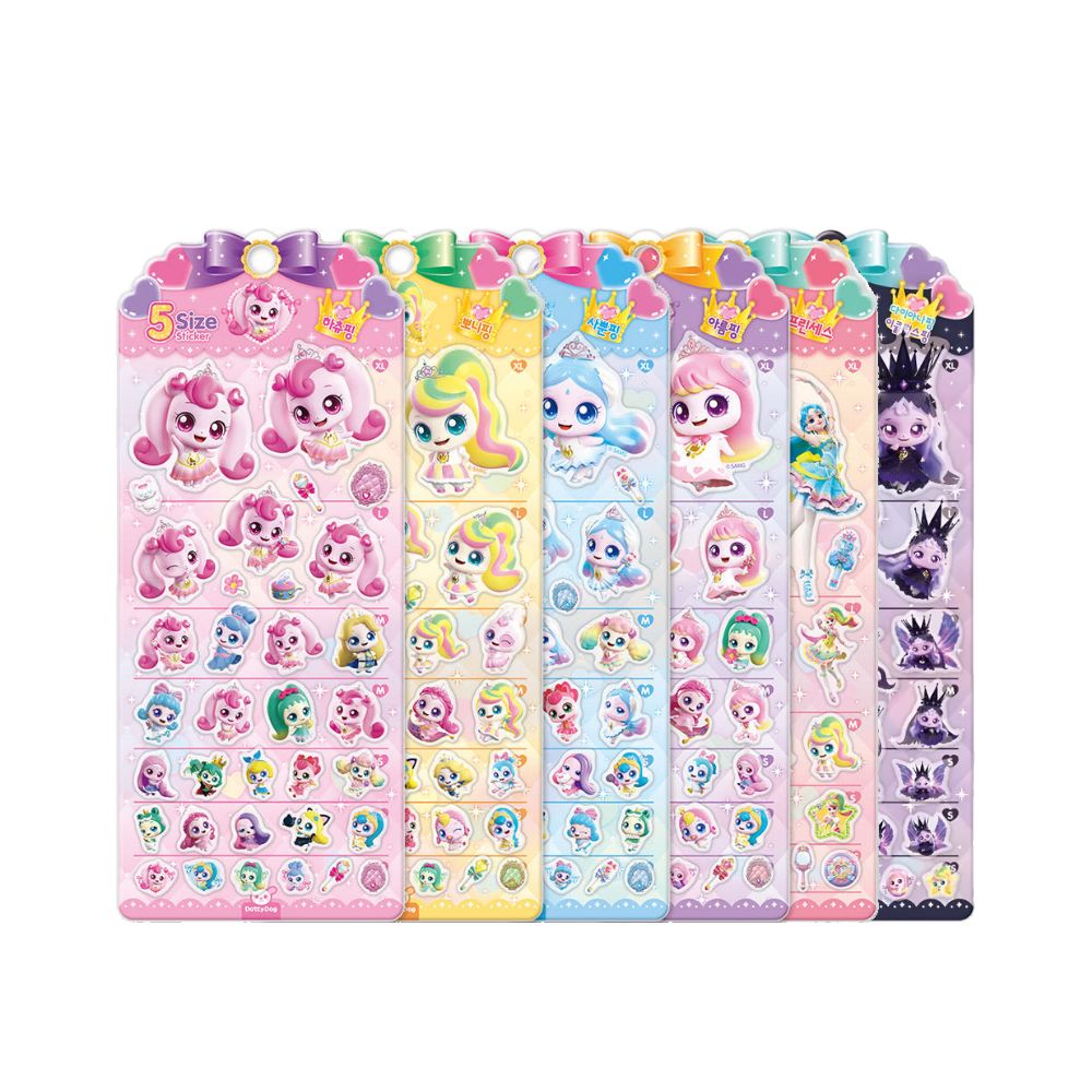 프린세스 티니핑 스티커 5사이즈 꾸미기 6종 세트 다꾸 리무버블 제품 이미지