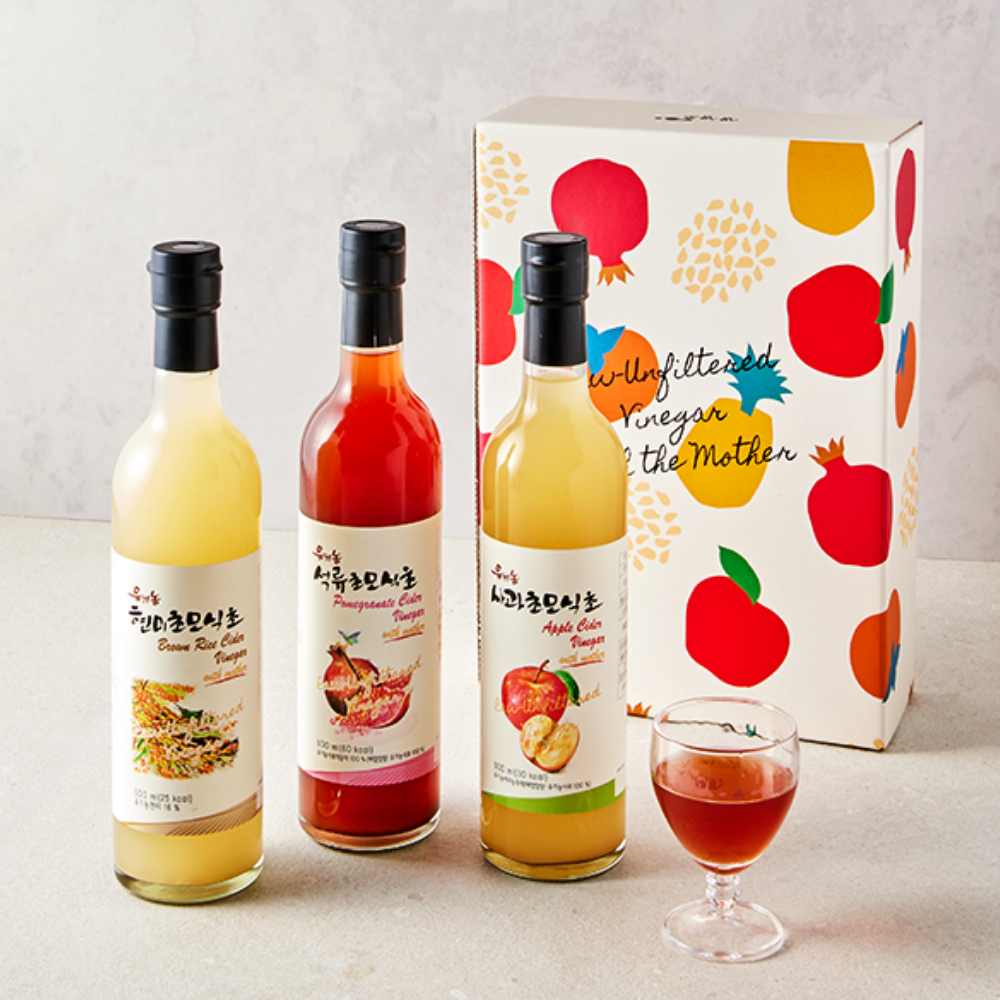 생생초 유기농 초모식초 애사비 애플사이다비니거 500ml 선물세트 2개입/ 3개입 - 상품 이미지