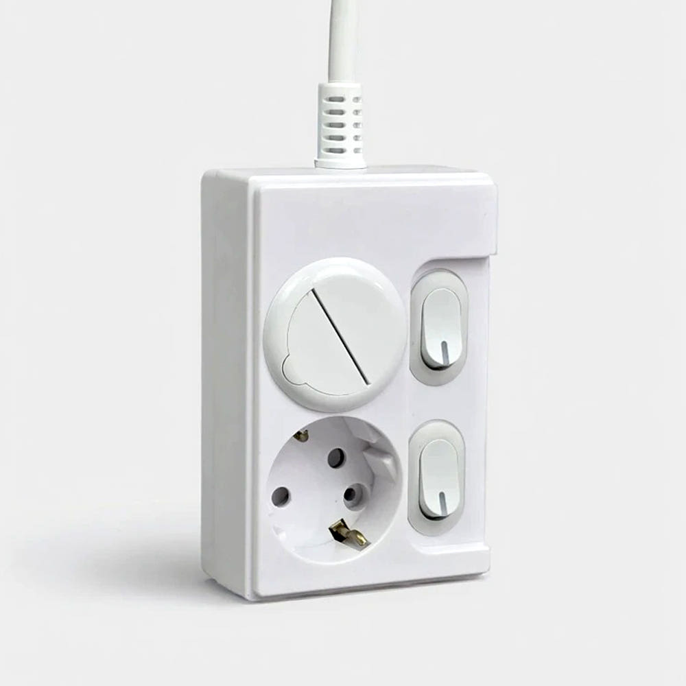 2구 개별 접지 멀티탭 국산 안전 16A 스위치 콘센트 1.5m 이미지 4