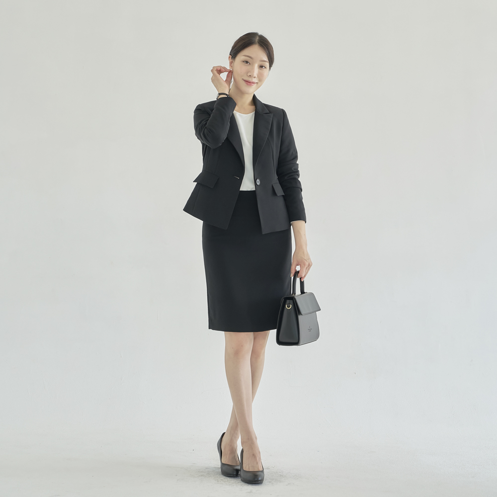 빅사이즈 면접 여성 투피스 정장 세트 셋업 [고급] 이미지 3