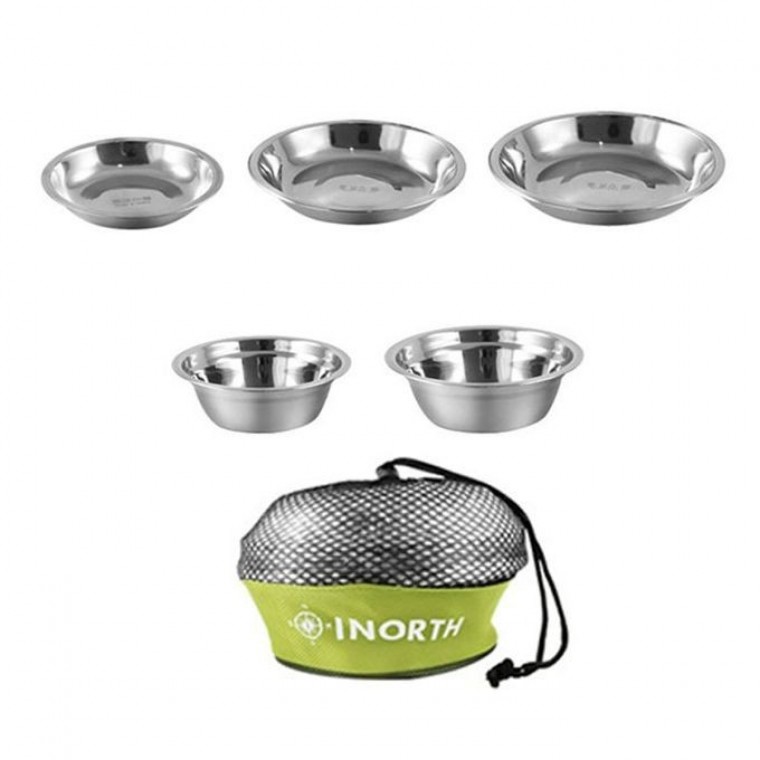 키친아트 캠핑 식기세트 스텐 접시 그릇세트 21p