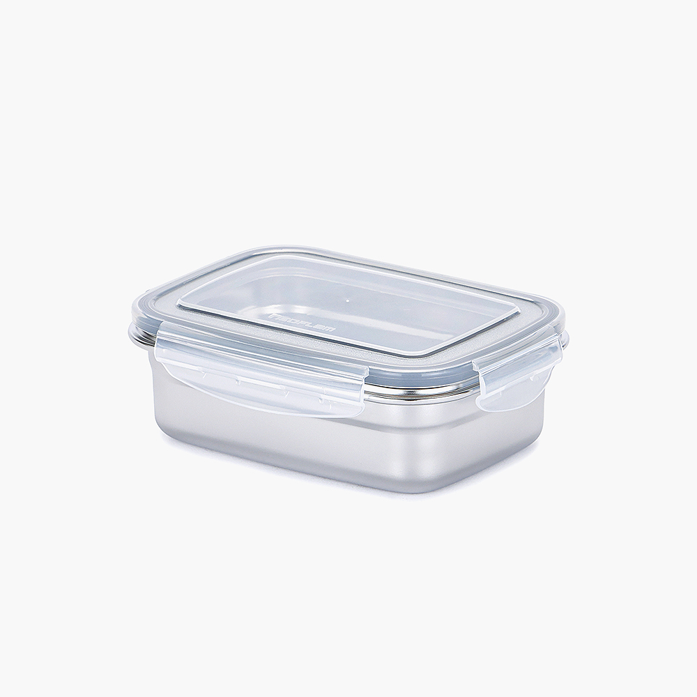 네오플램 스텐 304 밀폐용기 반찬통 600ml, 1개 - 메인 이미지