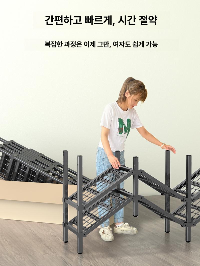 비키니 옷장 행거 커튼 옷걸이 드레스룸 원룸 자취방 의류 수납장 - 상세 이미지 5
