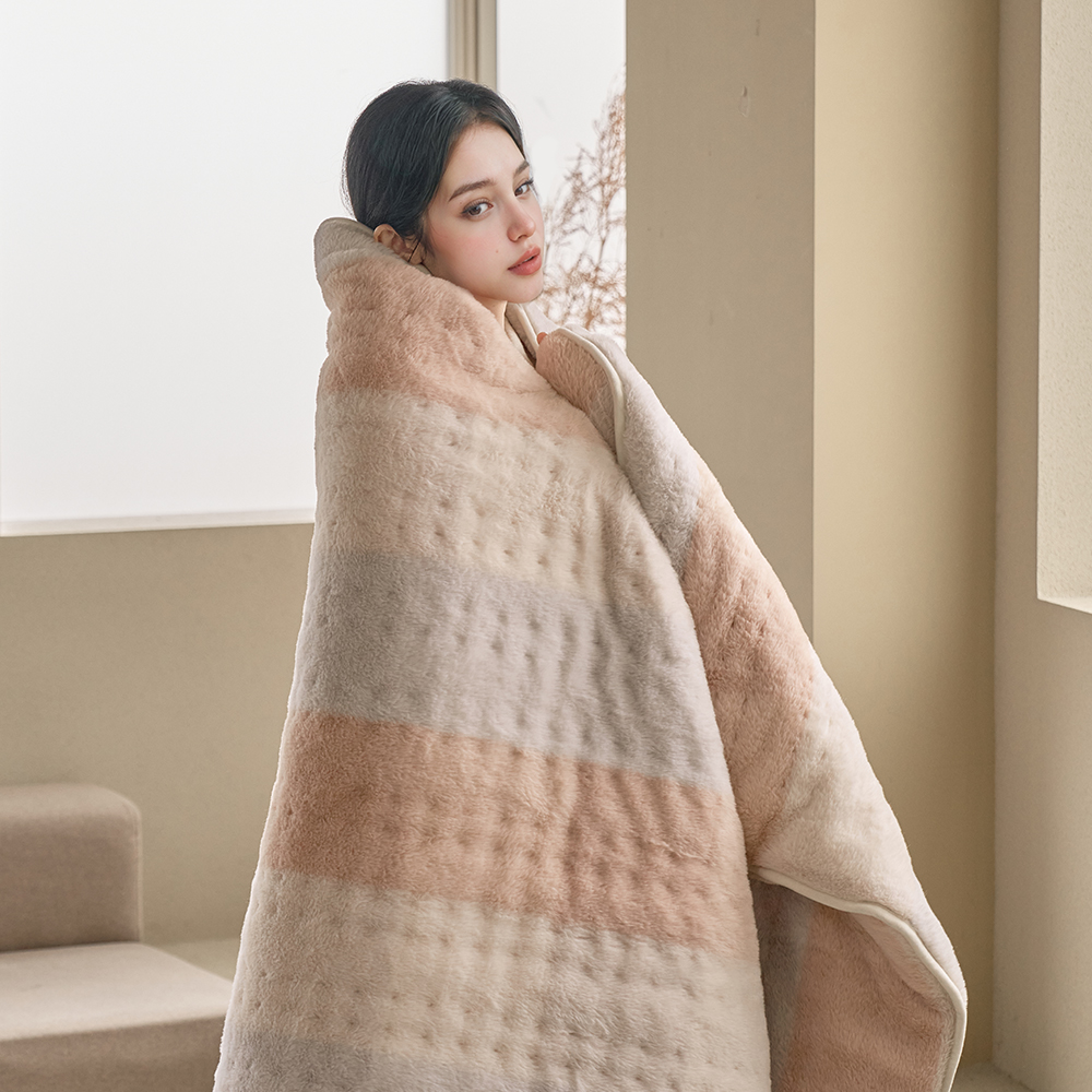 프롬비 아뜨 전기담요 캠핑 무릎 더블, 130x180cm, 허니베이지 이미지 6