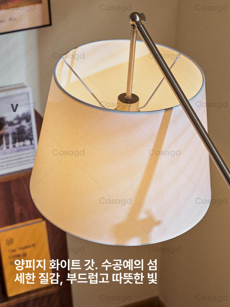 우드 장스탠드 북유럽 거실 램프 카페 침실 플로어 조명 월넛 - 상세 이미지 3