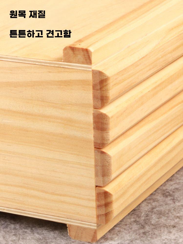 색연필 정리함 드로잉 펜 수납함 원목 미술도구 스케치 서랍장 2단 - 상세 이미지 5