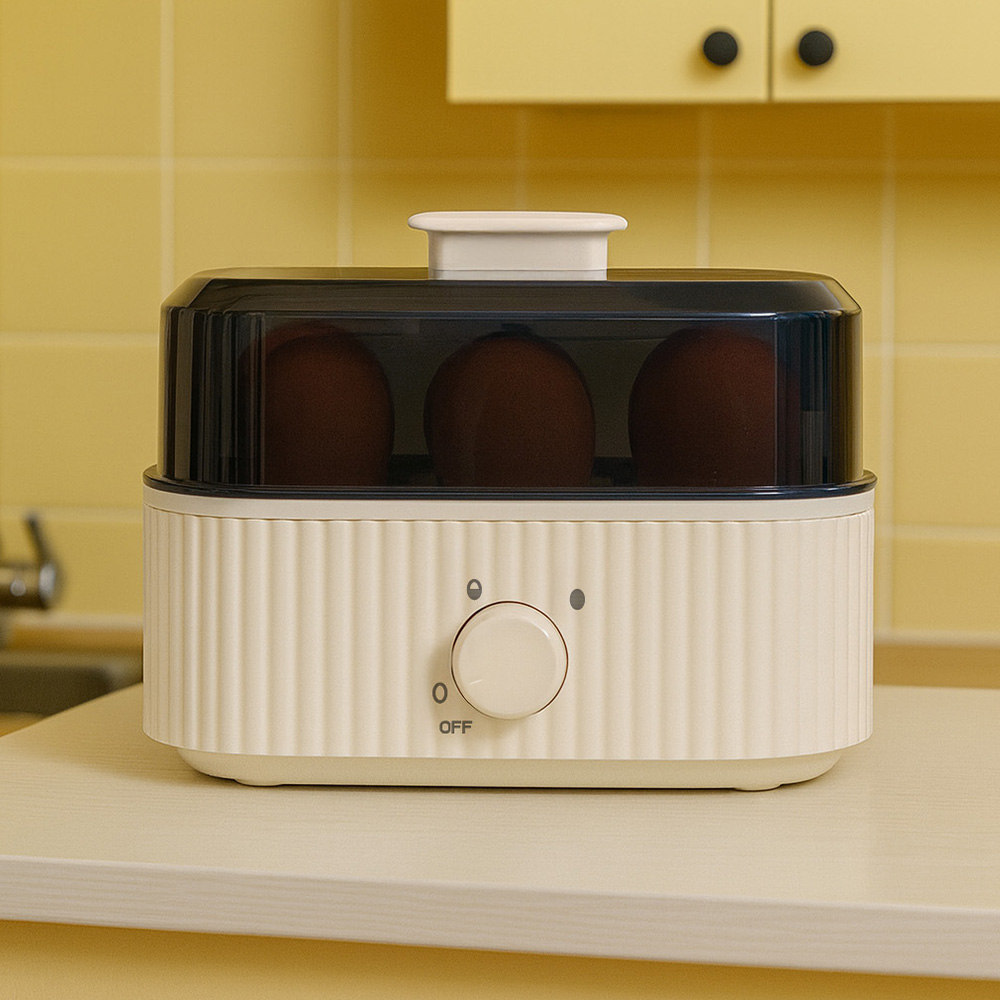 쿠잉 계란찜기 EB-06CR 에그쿠커 멀티쿠커 계란삶는기계 전기찜기