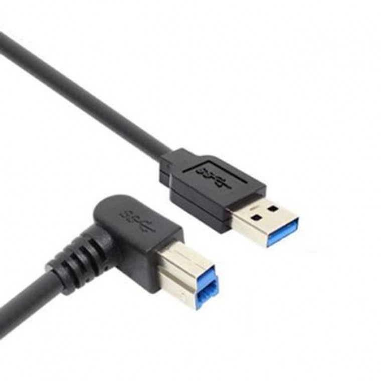데이터 케이블 USB3.0 AM BM 오른쪽 꺾임 3m - 상품 이미지