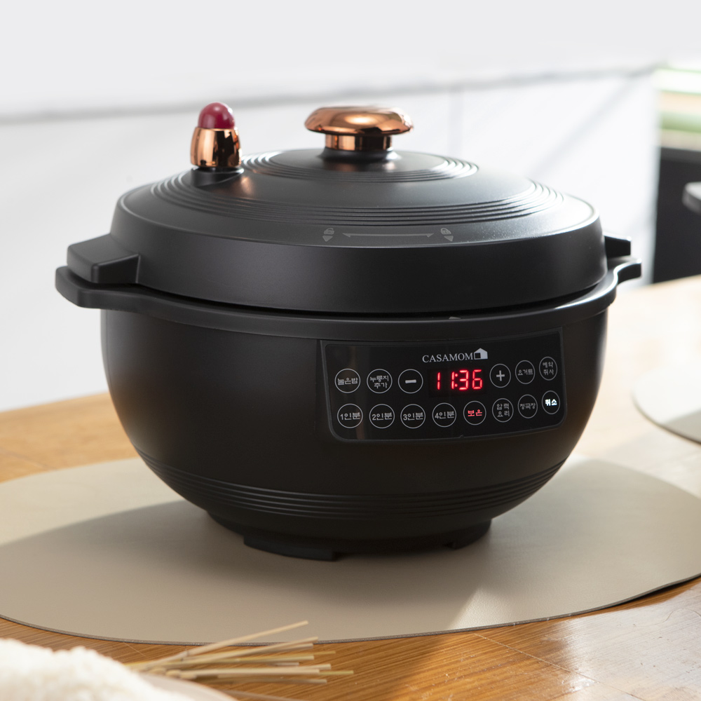 위드웰 전기 압력밥솥 누룽지 가마솥 시즌2 까사맘 4분 압력솥 1-6인용 미니 집들이선물