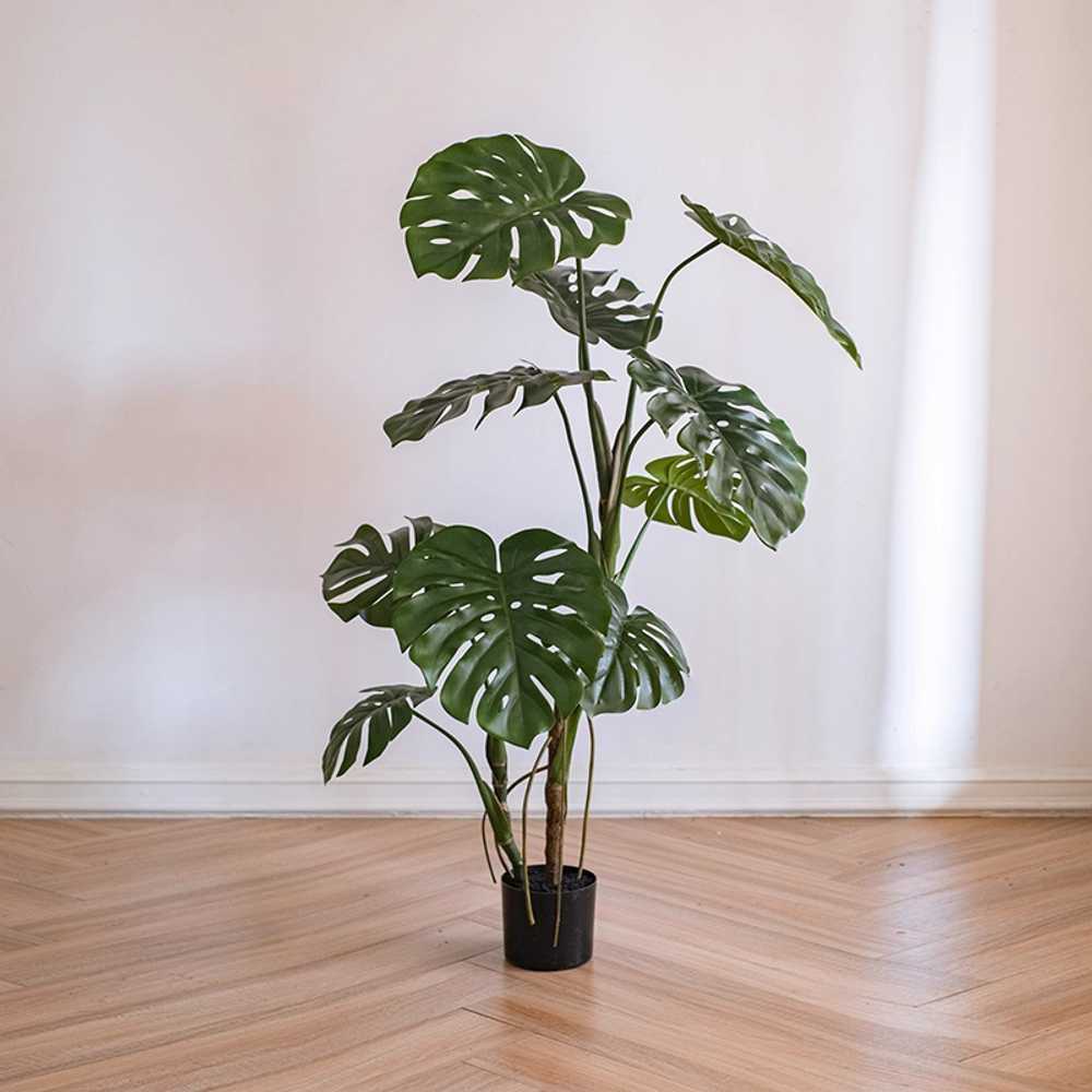 몬스테라 조화 화분 인테리어 그린포인트 장식 식물 120cm - 상품 이미지
