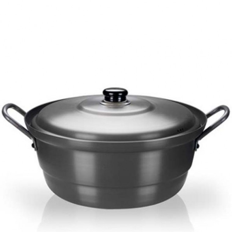 국솥 경질 냄비 찜솥 찜냄비 튀김 곰솥 뚜껑있음 39cm - 메인 이미지