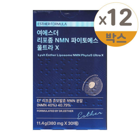 에스더포뮬러 여에스더 리포좀 NMN 파이토에스 울트라 X 380mg x 30매 12개