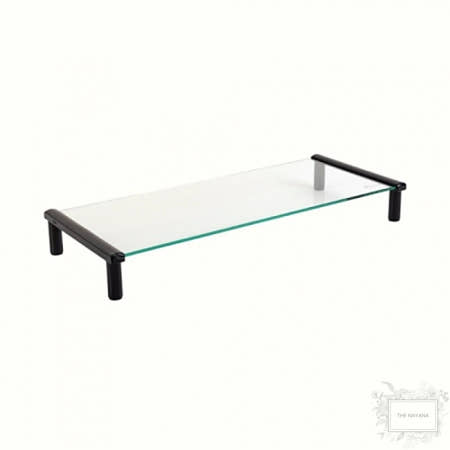 나야나협력사 컴스 모니터 받침대 KH100B 1단 블랙 사무실 책상 정리 1개입