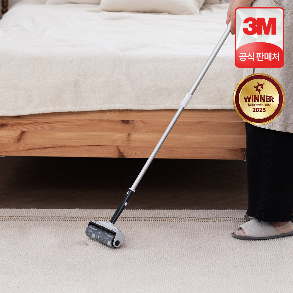 3M 돌돌이 테이프클리너 클린컷 대형팩(롱핸들 1개+장착 리필 1개) 스카치브라이트 롤크리너 돌돌이밀대