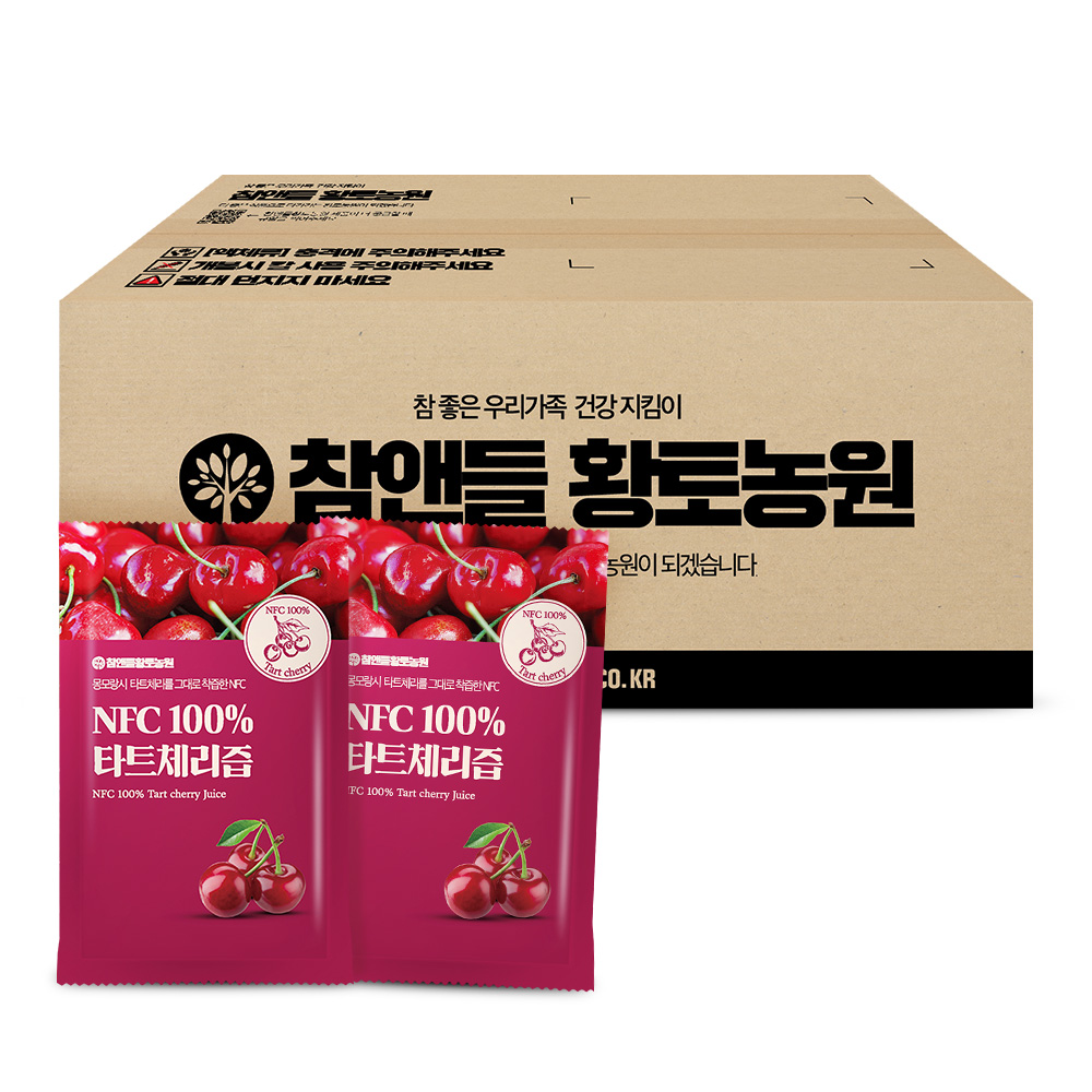 [구독할인2%] 참앤들황토농원 NFC 100% 타트체리 주스 착즙 원액 70ml 100포, 1개 제품 이미지