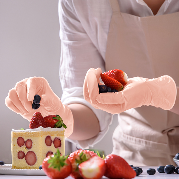 러버랩 유일국내산 파우더프리 요리 설거지 위생 컬러 니트릴 장갑 S(소형), 크림핑크, 100개